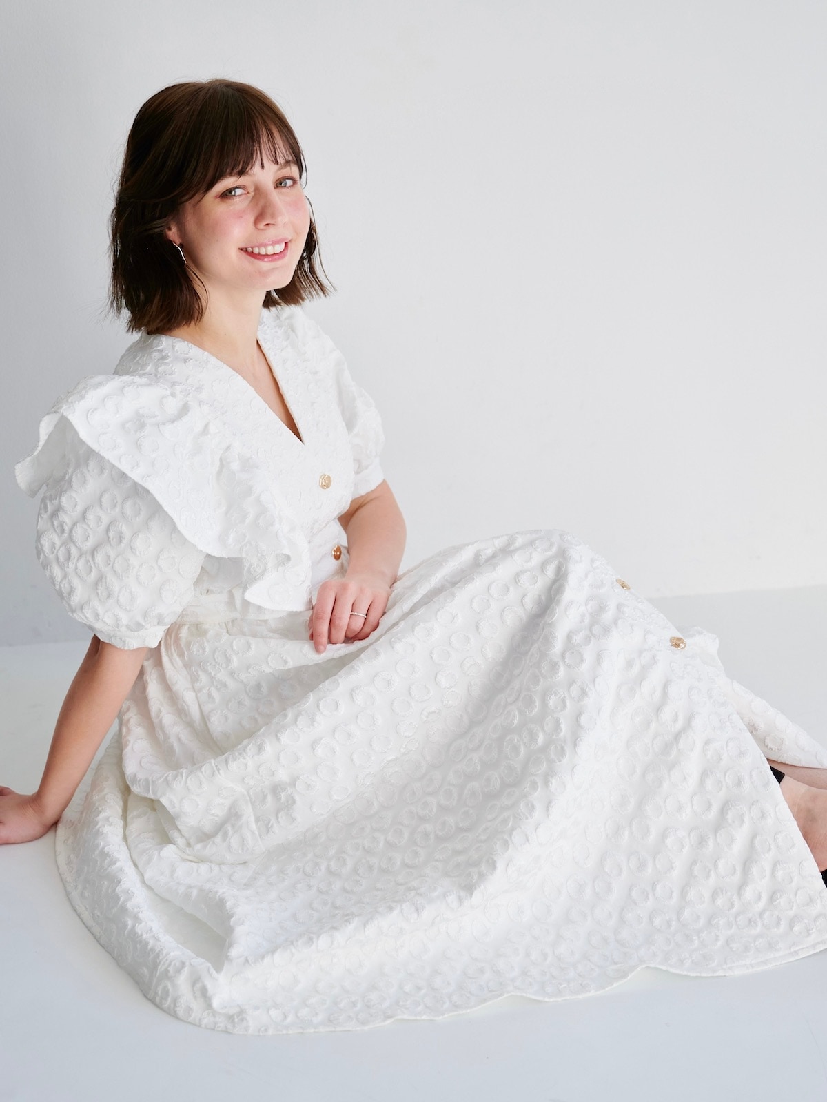 ジャガードフリルワンピース | ALL ITEM | OBLI