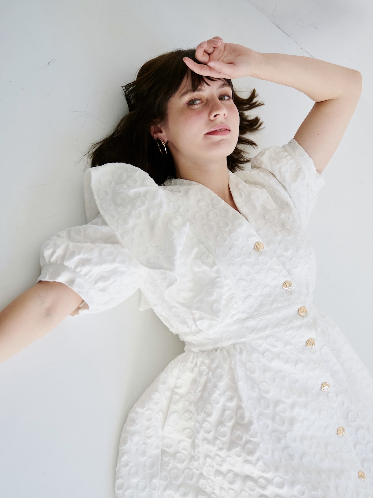 OBLI ジャガードフリルワンピース　サイズ1 新品 ジャガードフリルワンピース【残り3点】 | DRESS | OBLI