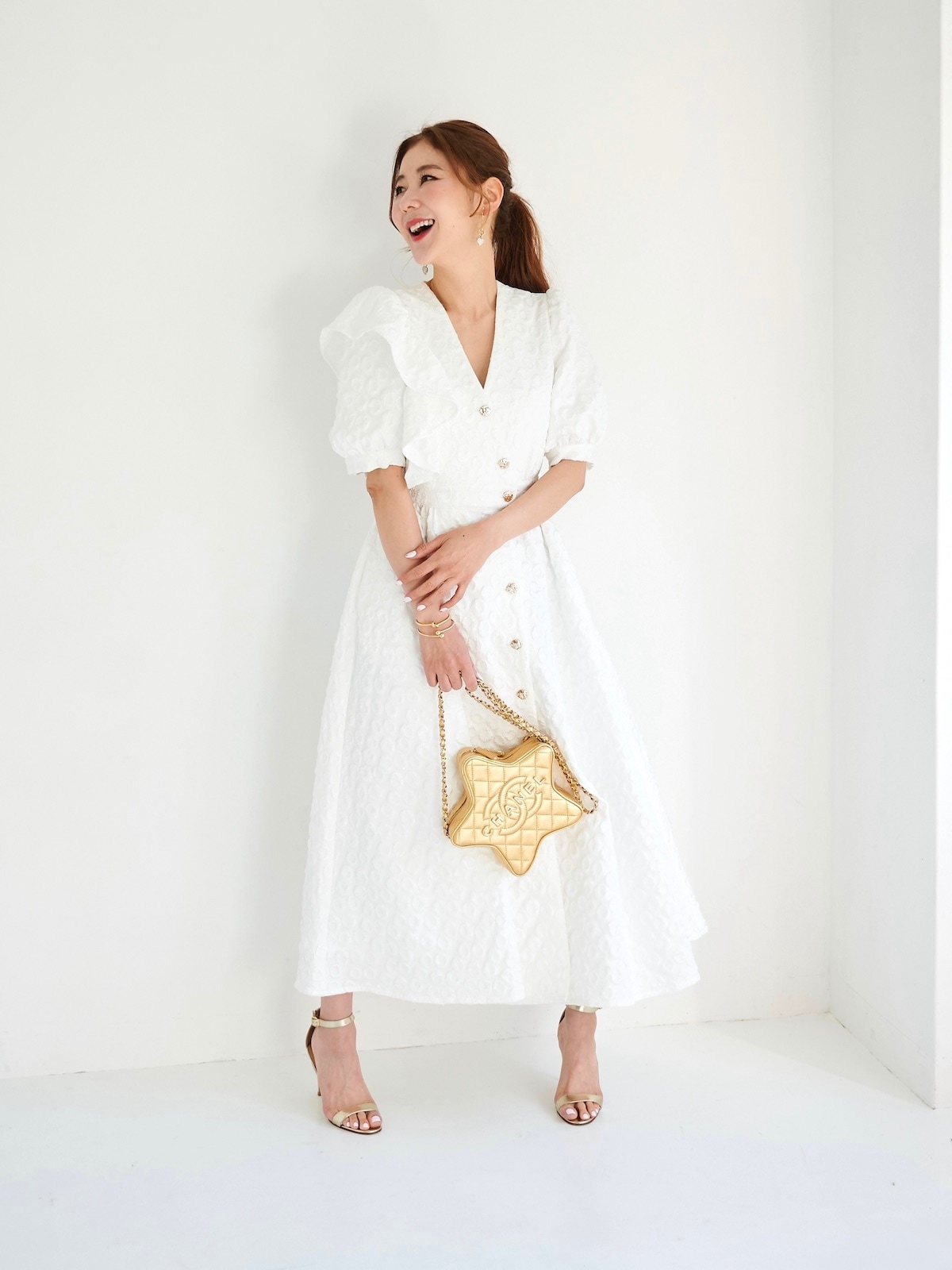 ジャガードフリルワンピース【残り2点】