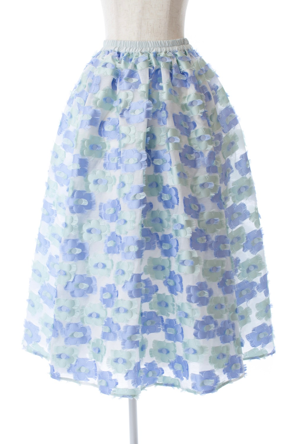 ブルーグリーンフラワースカート | ALL ITEM | OBLI 