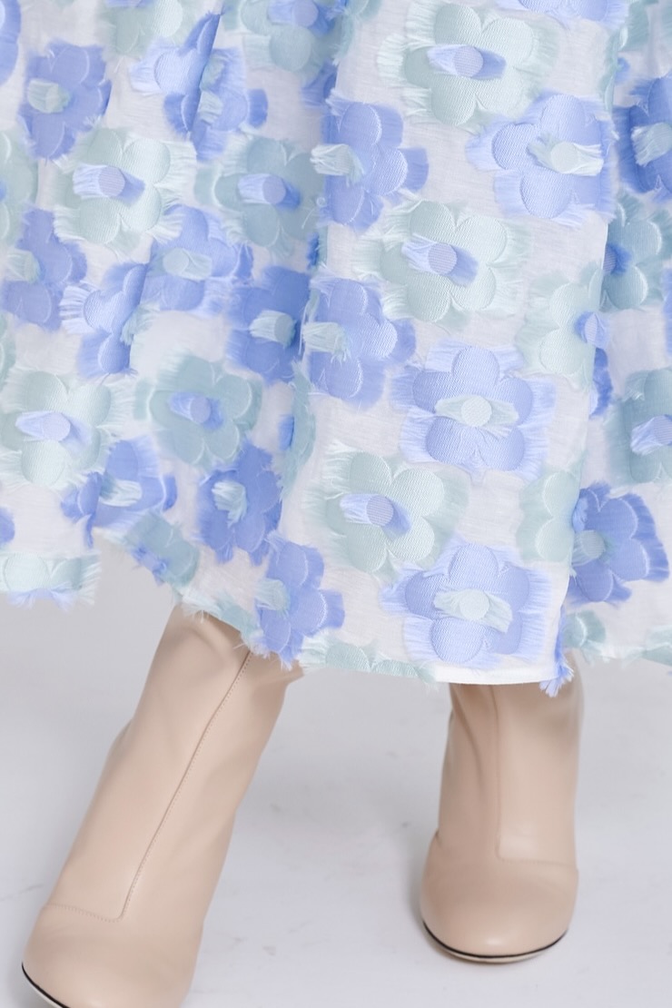 ブルーグリーンフラワースカート | ALL ITEM | OBLI 