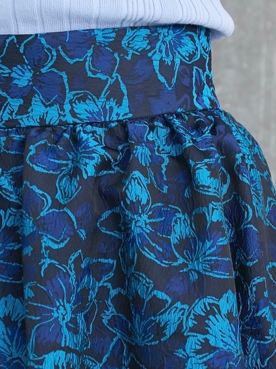 ブルーギャザースカート | ALL ITEM | OBLI 