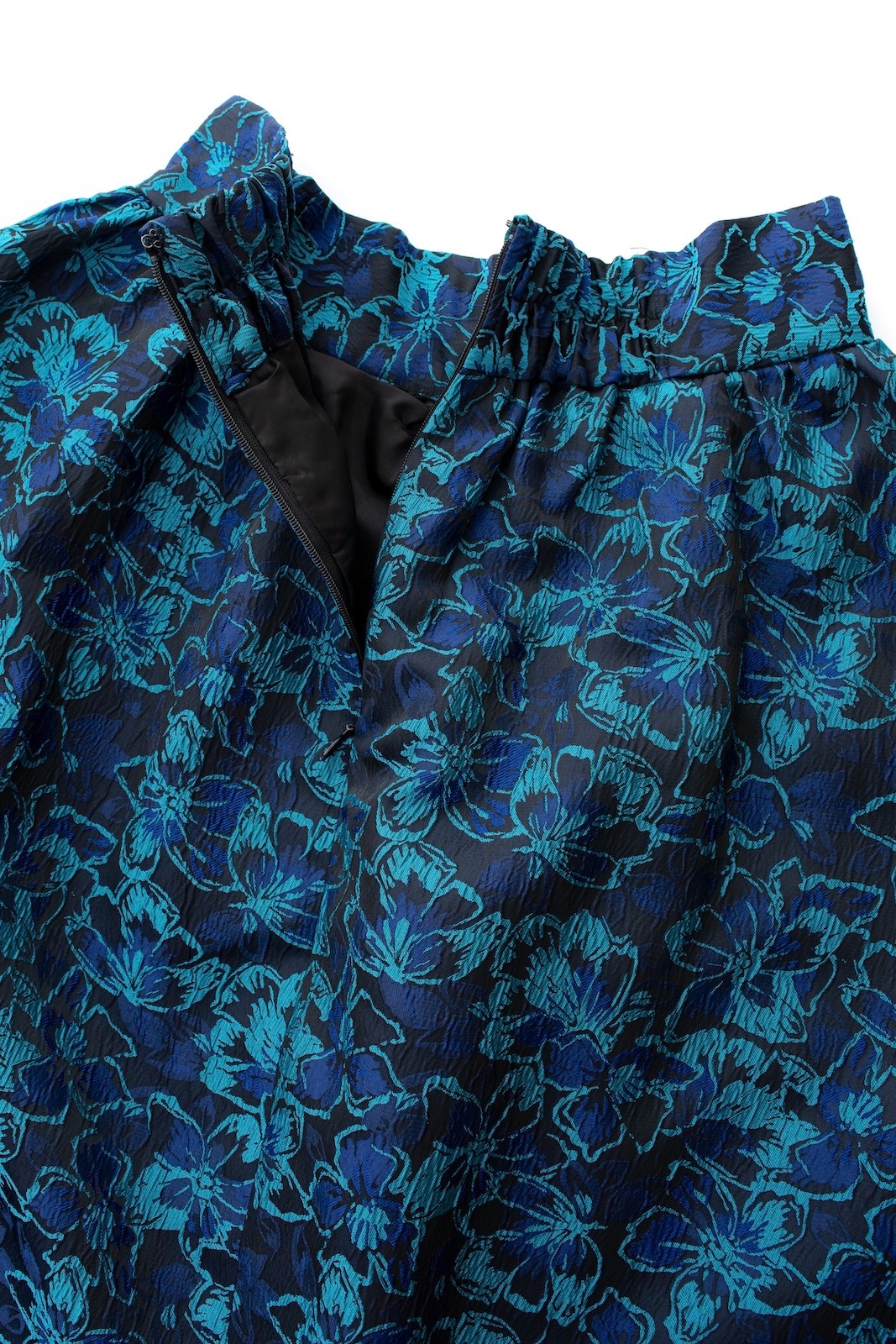 ブルーギャザースカート | BOTTOMS | OBLI 