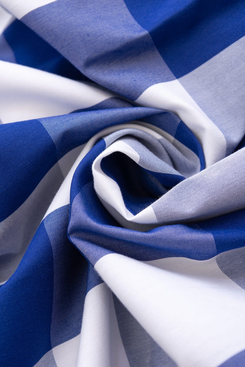 ブロックチェックティアードワンピース/ネイビー | ALL ITEM | OBLI