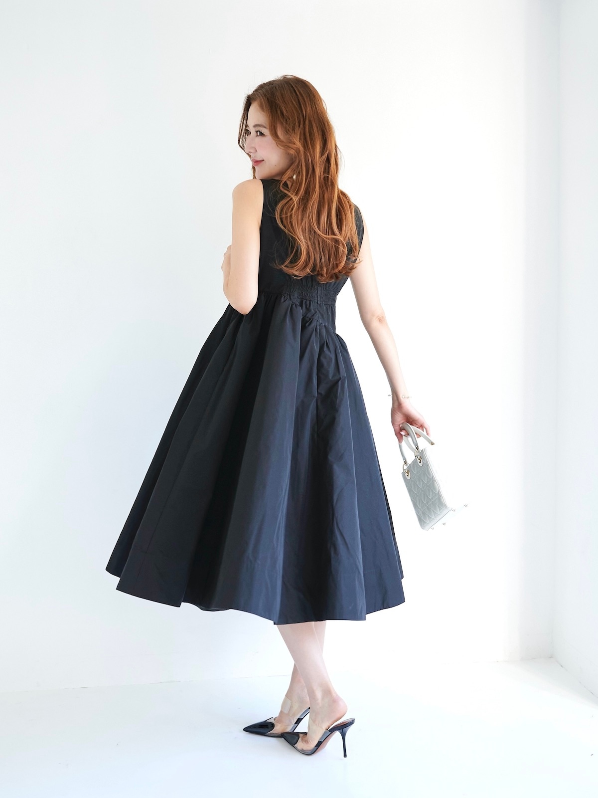 OBLI ボリュームタフタリボンワンピース ボリュームタフタリボンワンピース | DRESS | OBLI