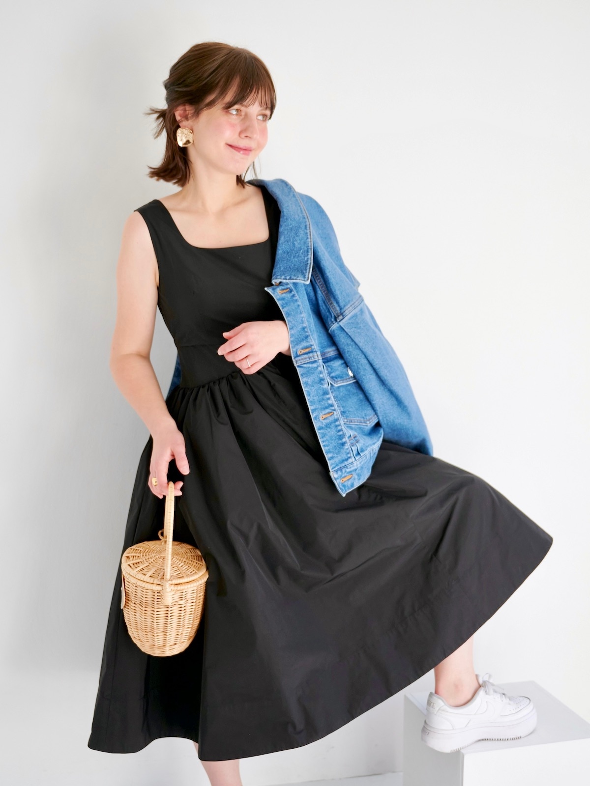 OBLI ボリュームタフタリボンワンピース ボリュームタフタリボンワンピース | DRESS | OBLI