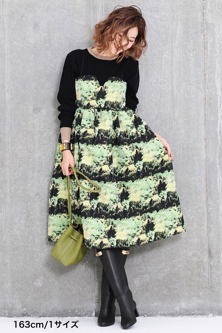 ジャガードキャミワンピース | ALL ITEM | OBLI 