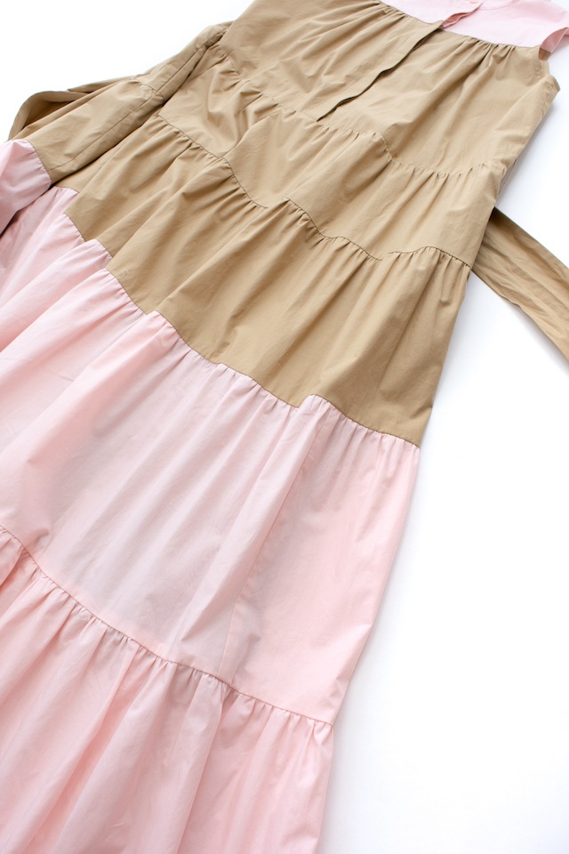 obli バイカラーティアードワンピース　0サイズ バイカラーティアードワンピース | DRESS | OBLI