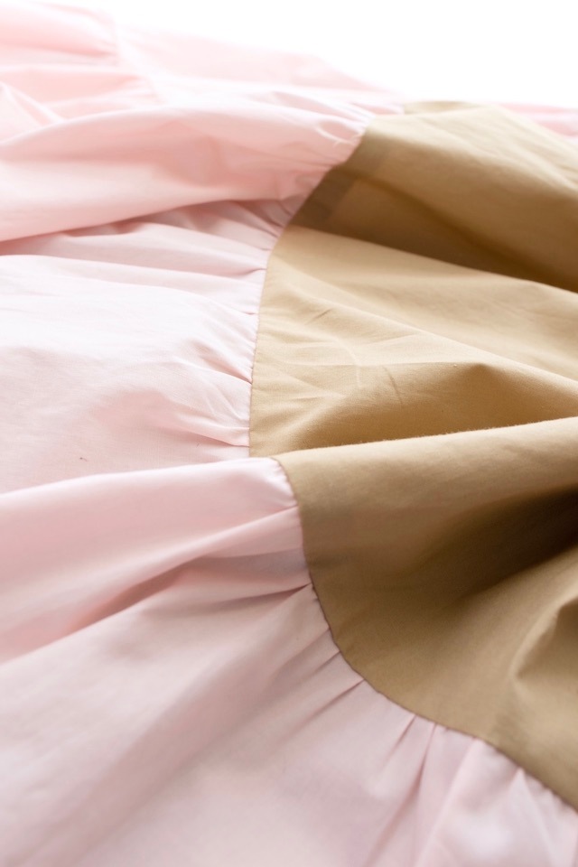 バイカラーティアードワンピース/ピンク | DRESS | OBLI 