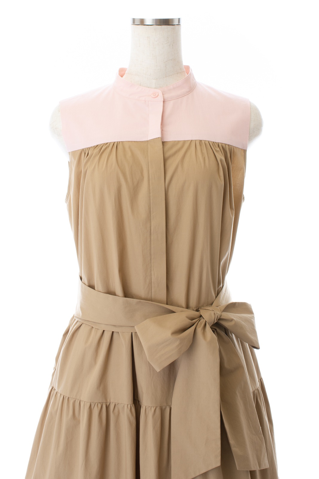 バイカラーティアードワンピース/ピンク | DRESS | OBLI