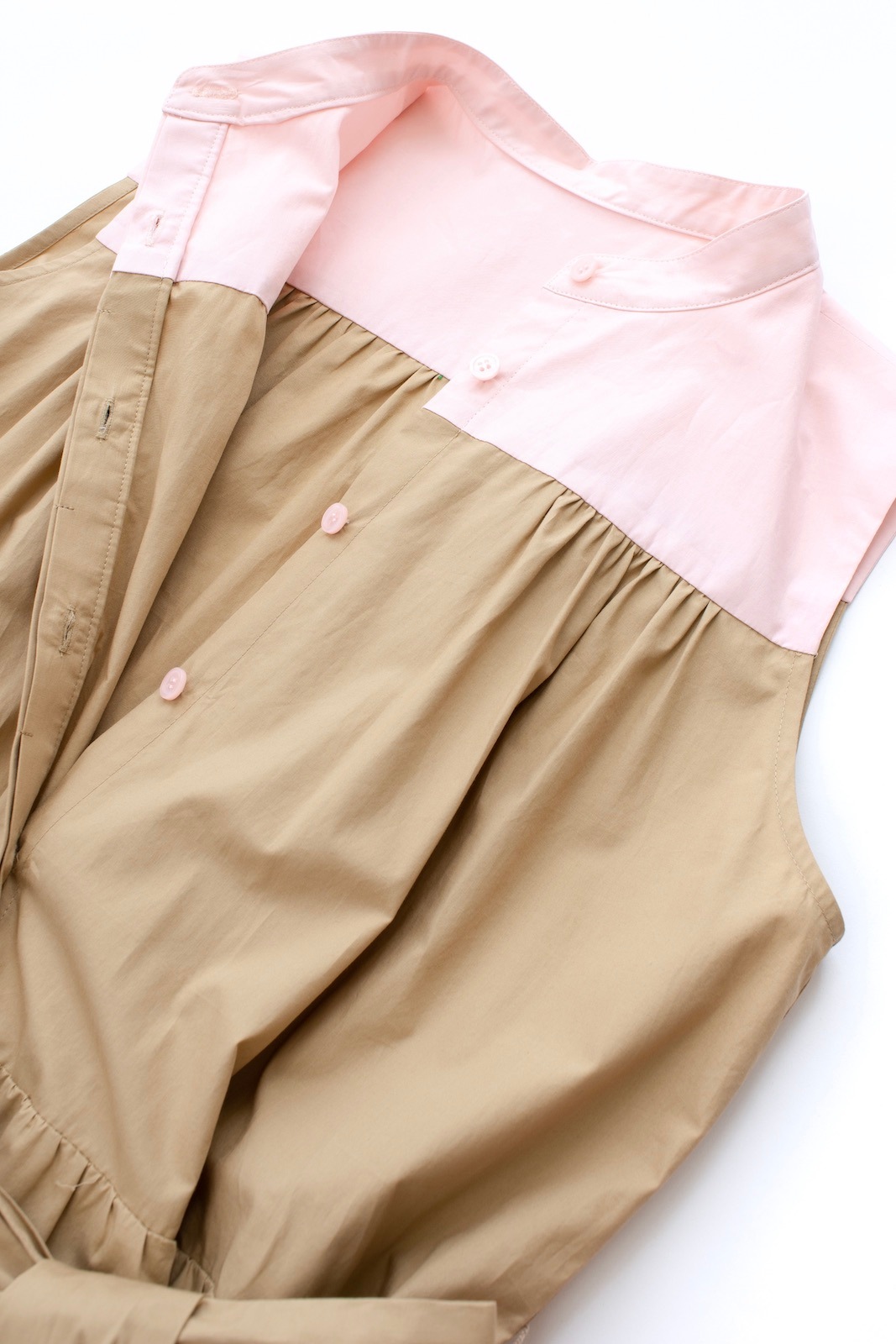 バイカラーティアードワンピース/ピンク | DRESS | OBLI 