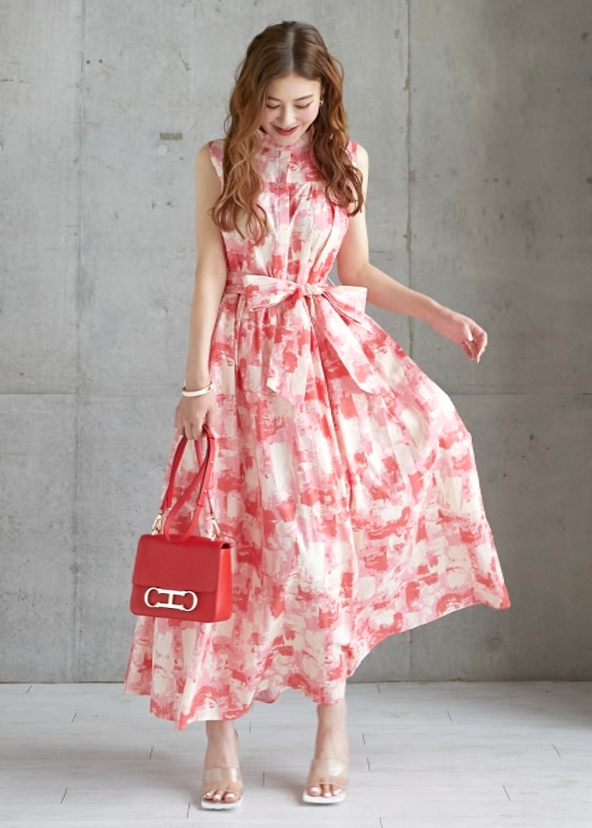 ピンクペイントシャツワンピース | DRESS | OBLI 