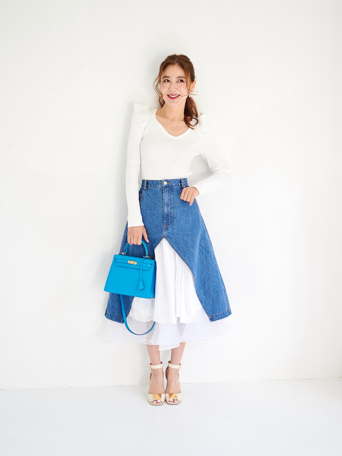 定価27500円★新品 OBLI スカラップブラウス ホワイト オブリ スカラップブラウス/ホワイト【残り4点】 | TOPS | OBLI