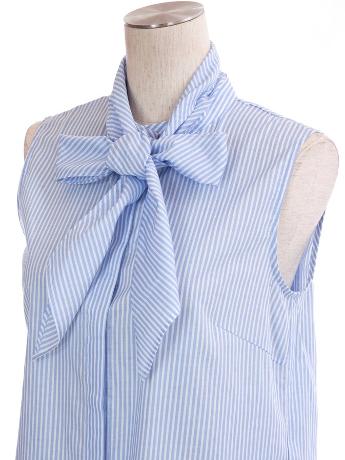 ストライプリボンブラウス | TOPS | OBLI