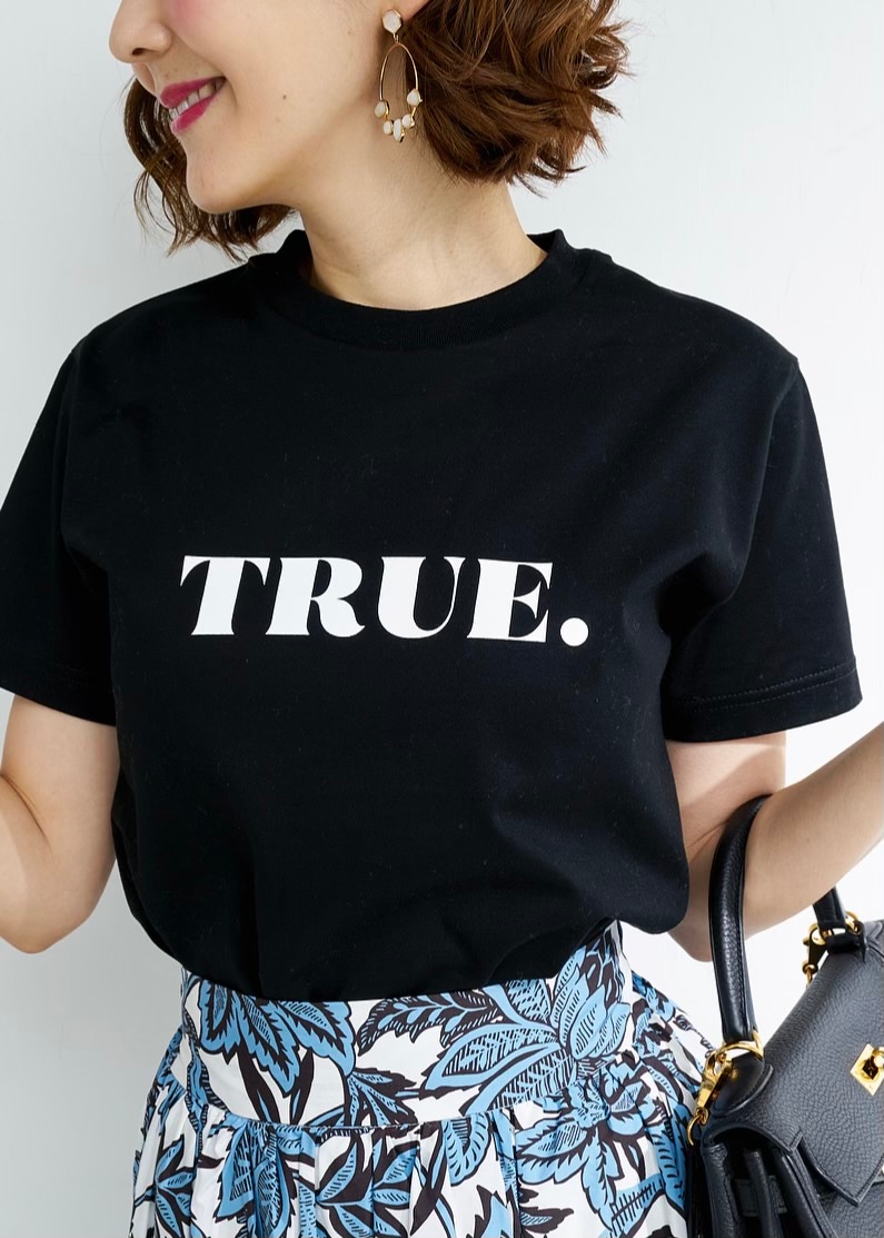 TRUE Tシャツ/ブラック×ホワイト | ALL ITEM | OBLI