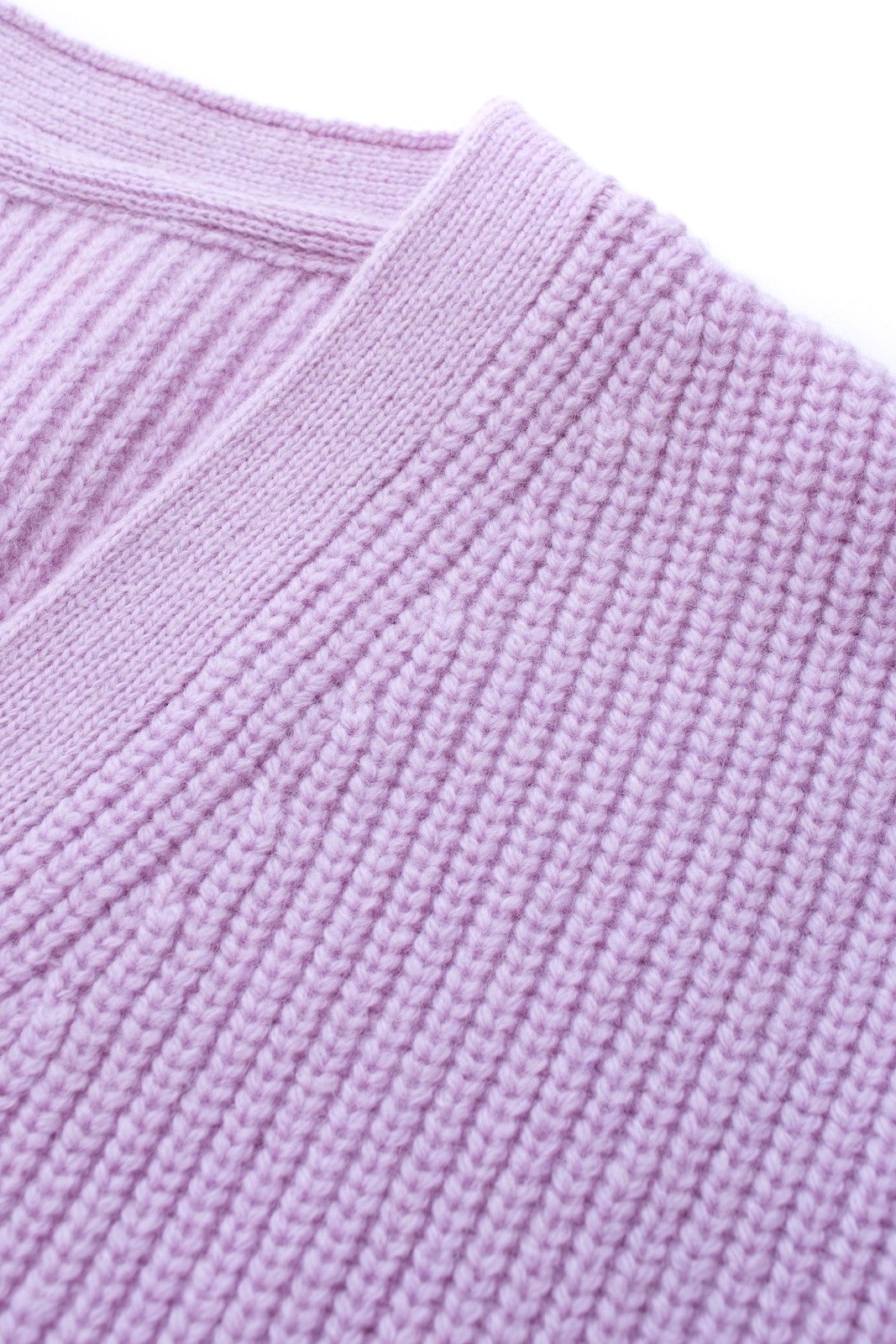 Vネックカーディガン/パープル