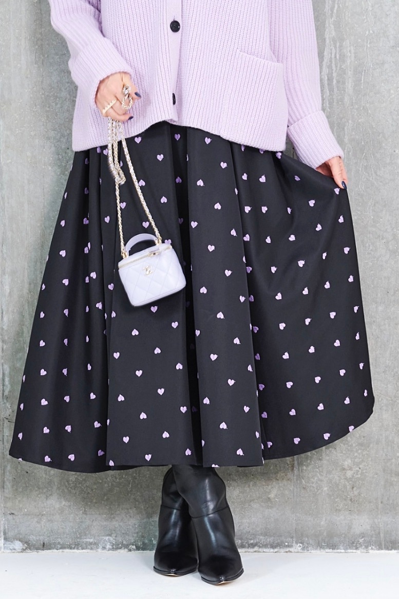 Vネックカーディガン/パープル