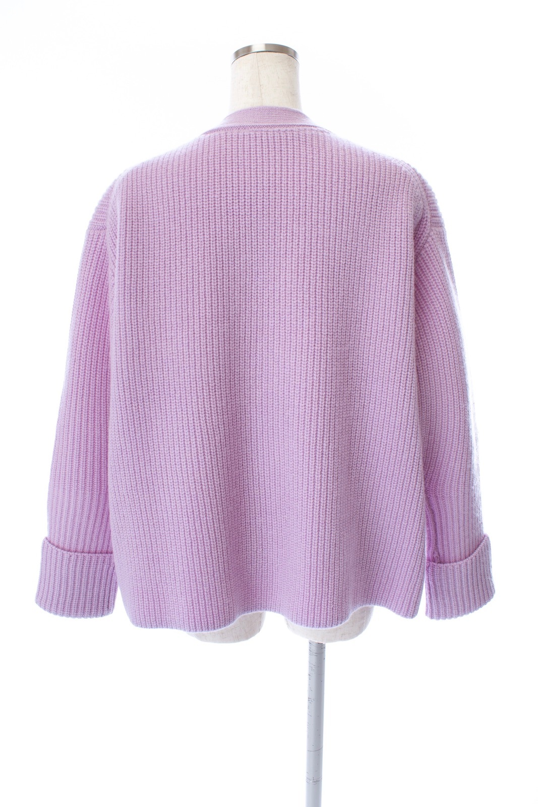 Vネックカーディガン/パープル