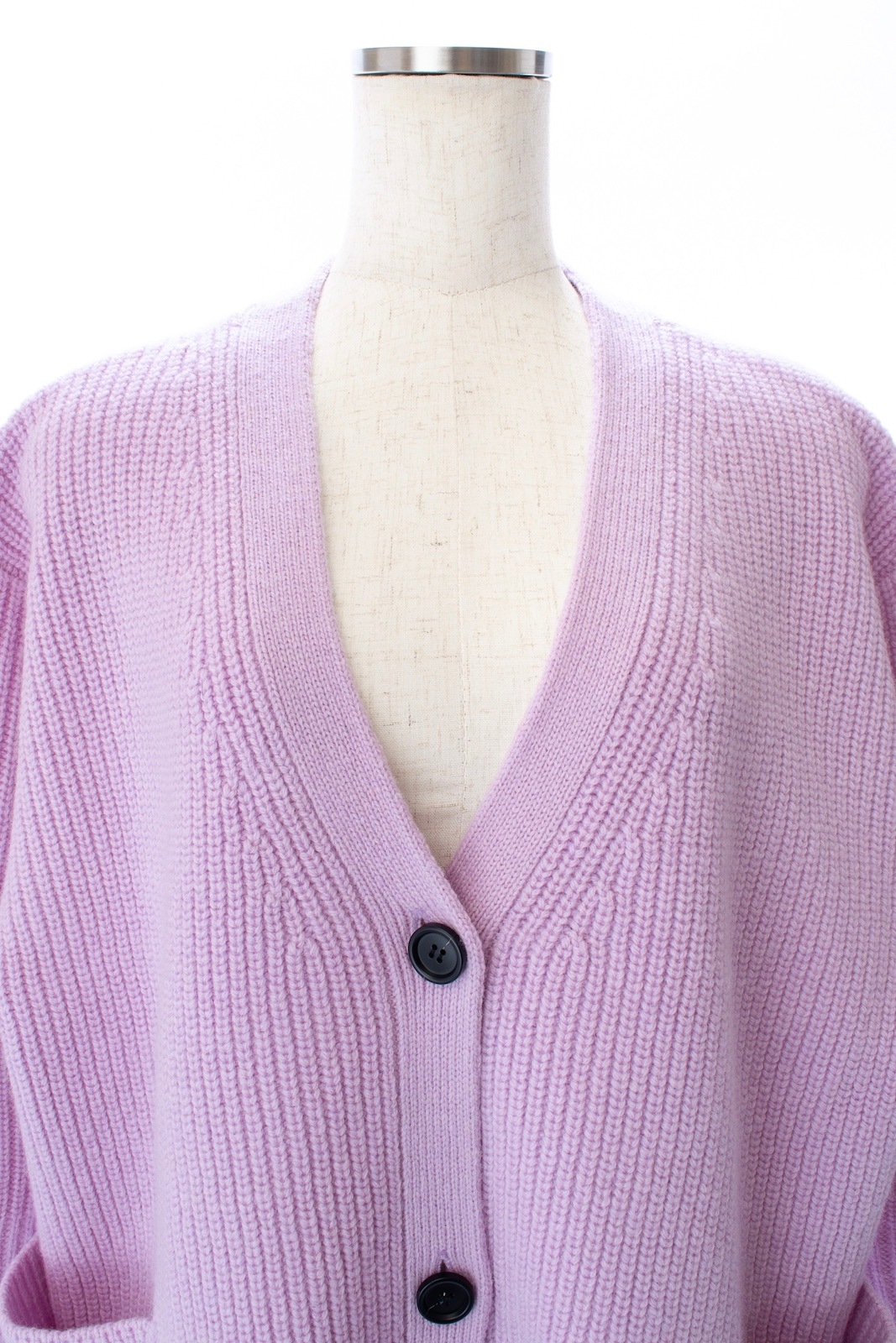 Vネックカーディガン/パープル