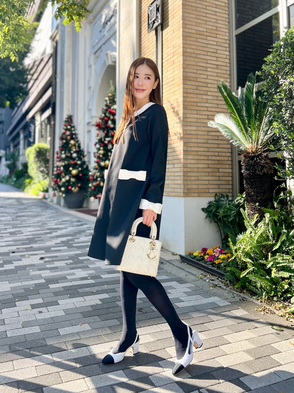 【美品】オブリ　OBLI リボンワンピース リボンコットンワンピース | DRESS | OBLI