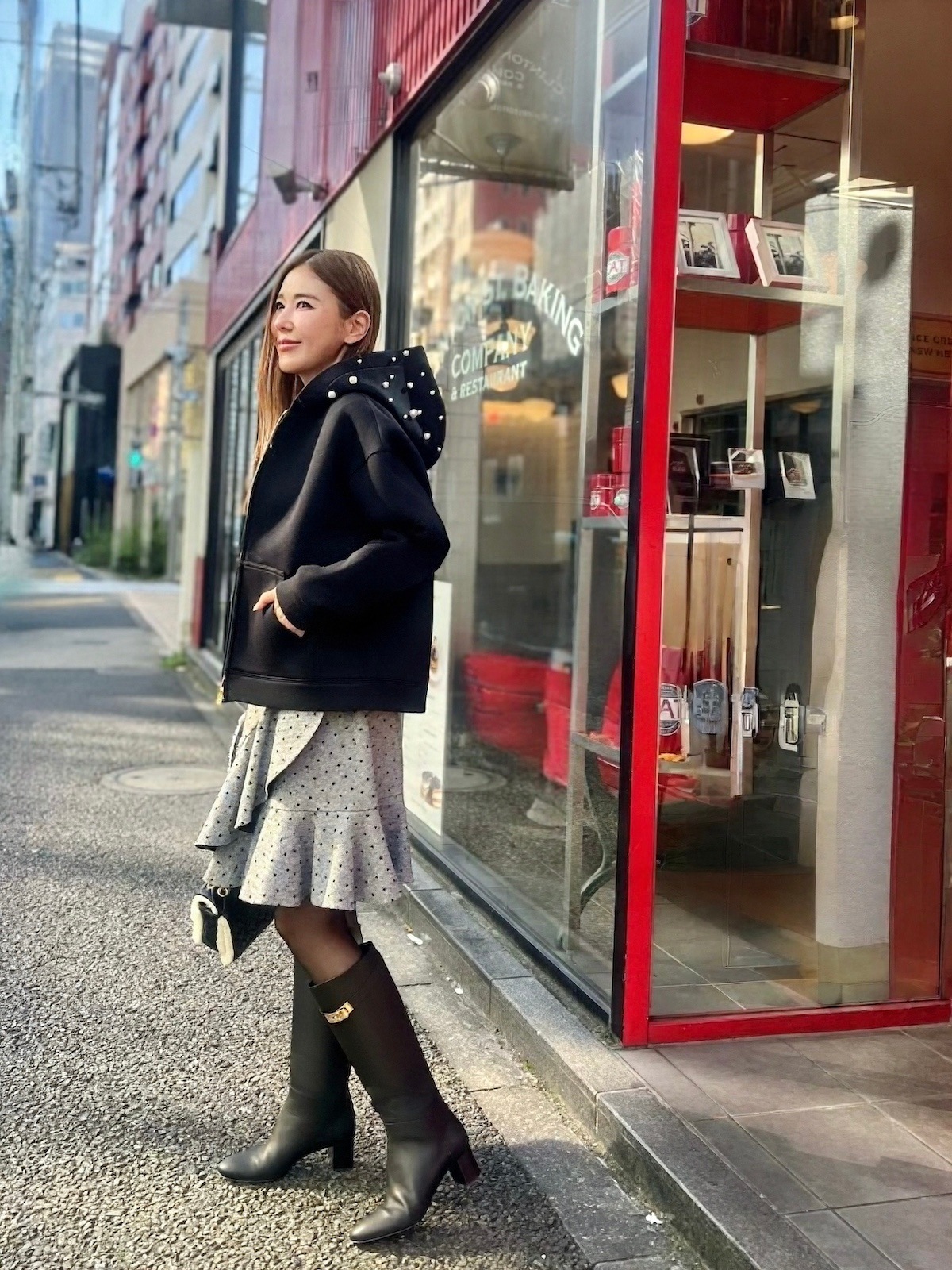 パールパーカーブラック | TOPS | OBLI