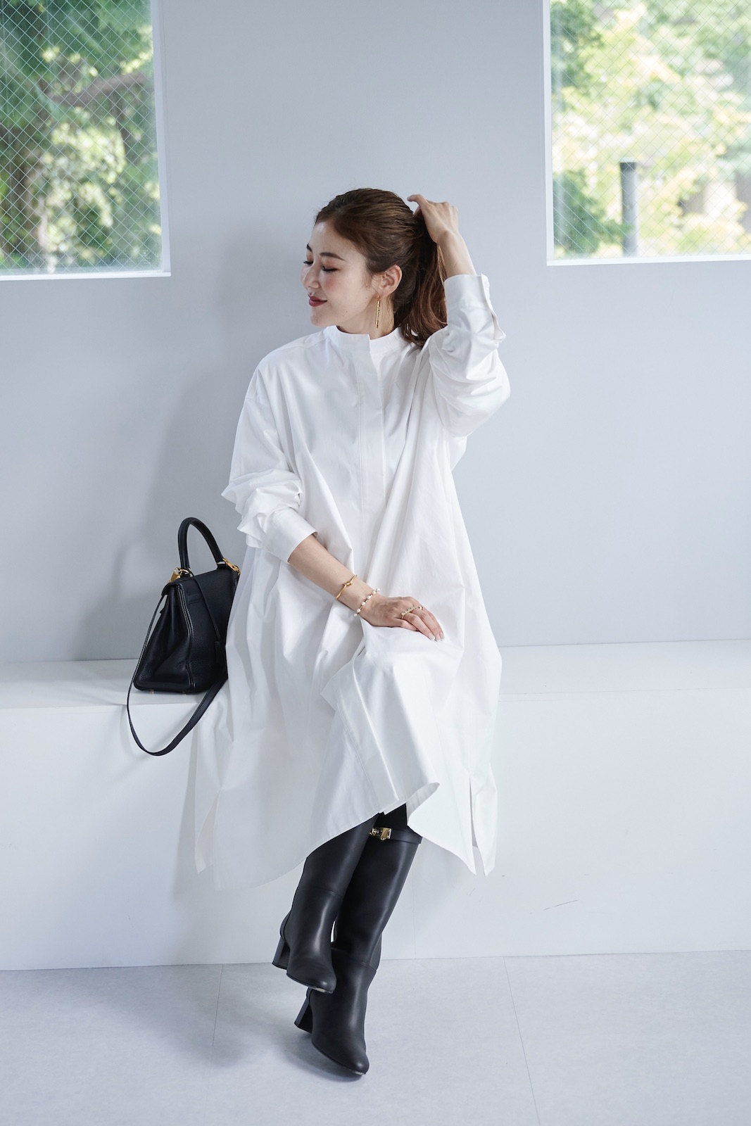 スタンドカラーシャツワンピース【残りわずか】 | DRESS | OBLI