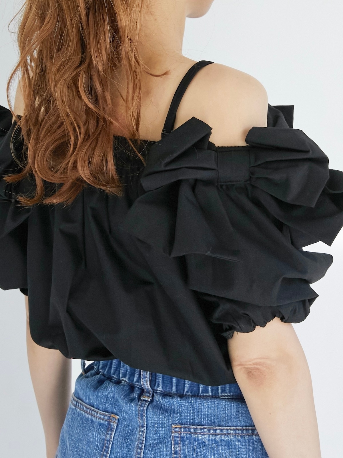 オフショルリボンブラウス【残りわずか】 | TOPS | OBLI