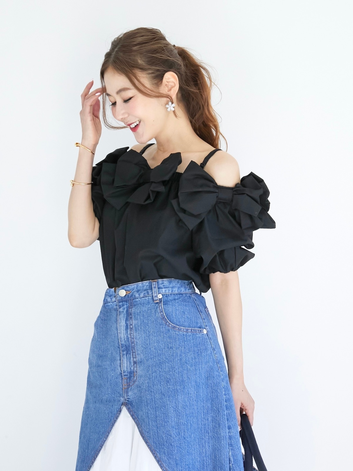 大人気！まとめ一覧 オフショルリボンブラウス【残りわずか】 | OBLI | ALL トップス