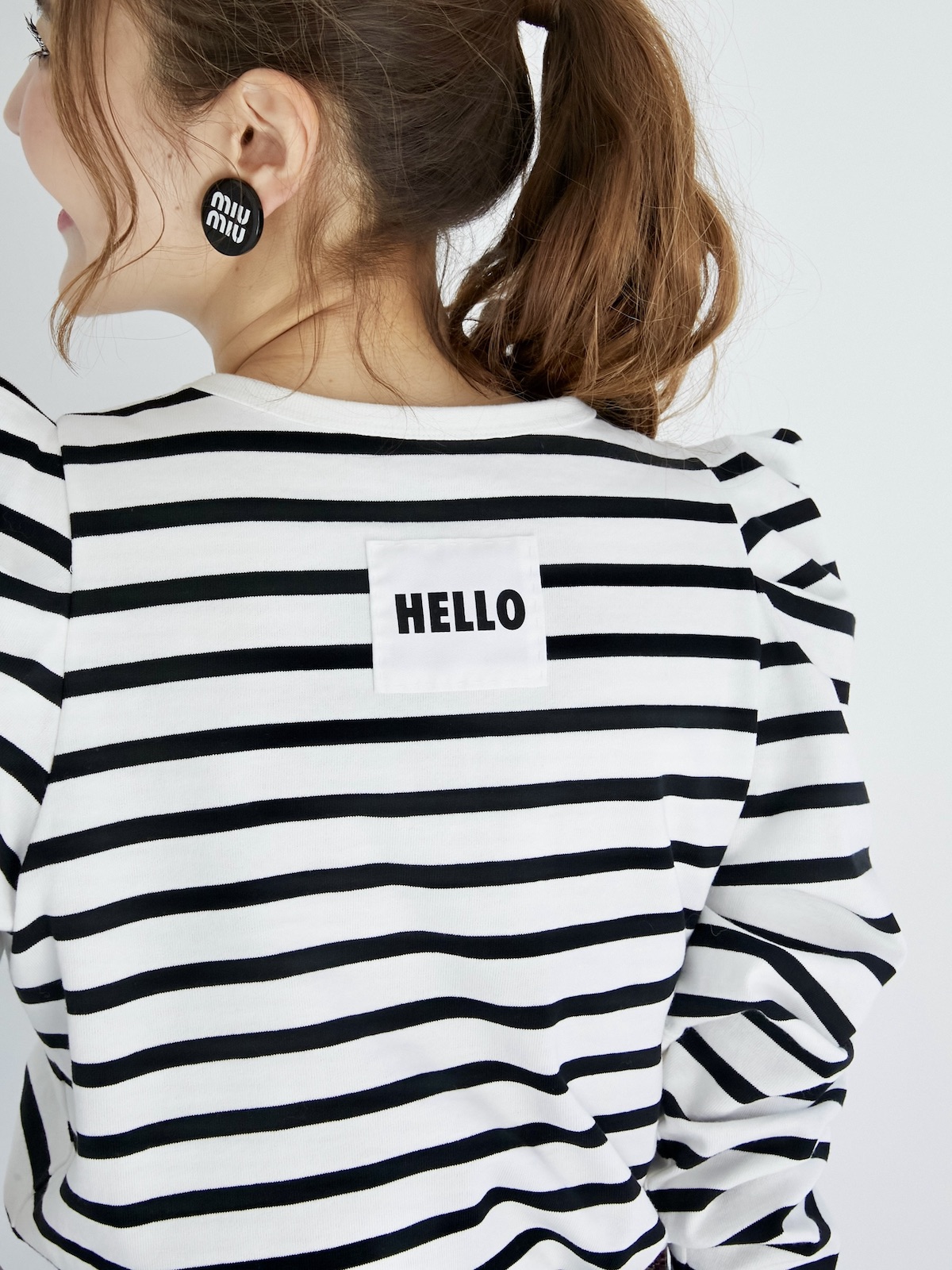 パワーショルダーボーダーカットソー | ALL ITEM | OBLI