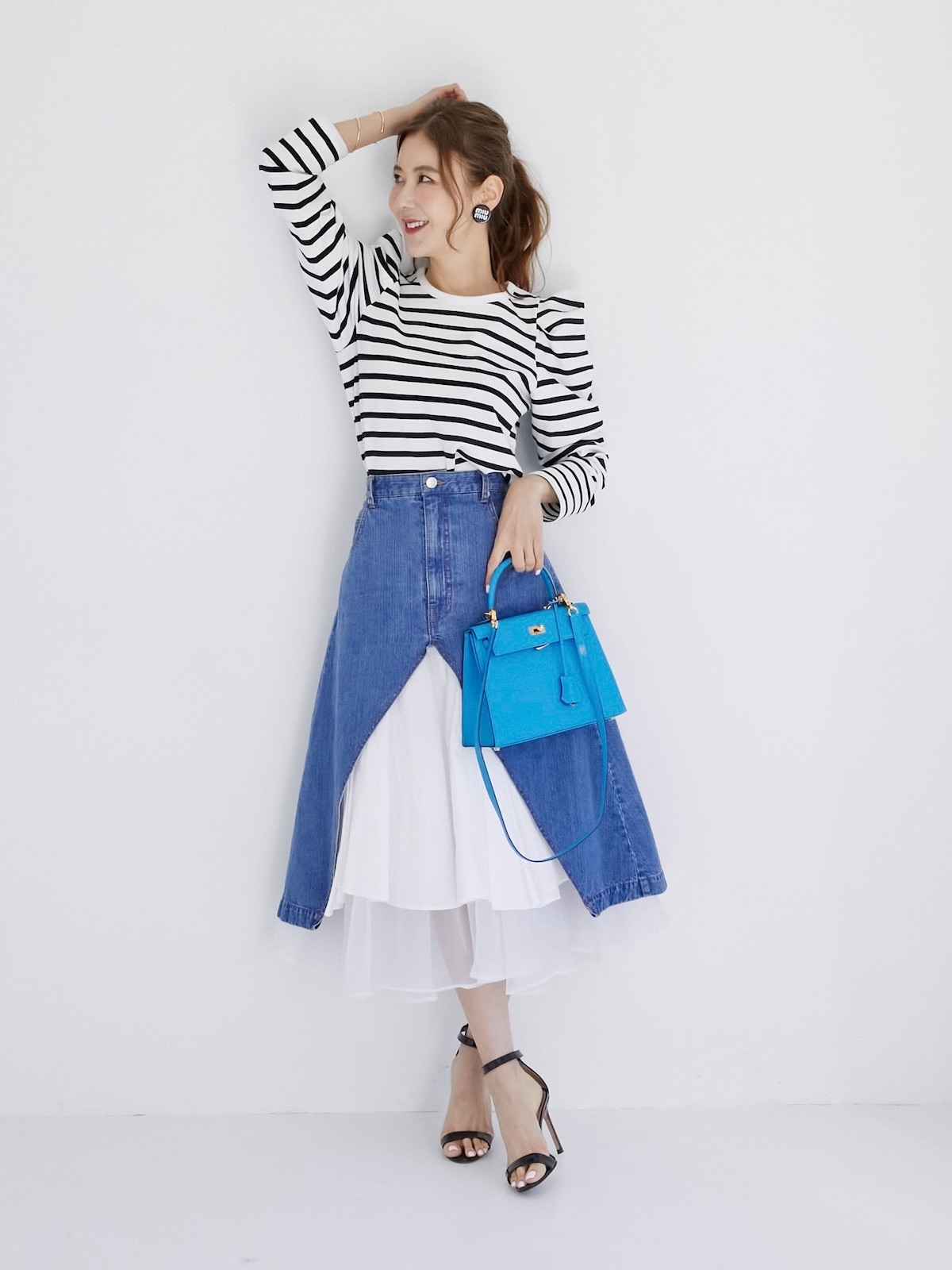 パワーショルダーボーダーカットソー | ALL ITEM | OBLI