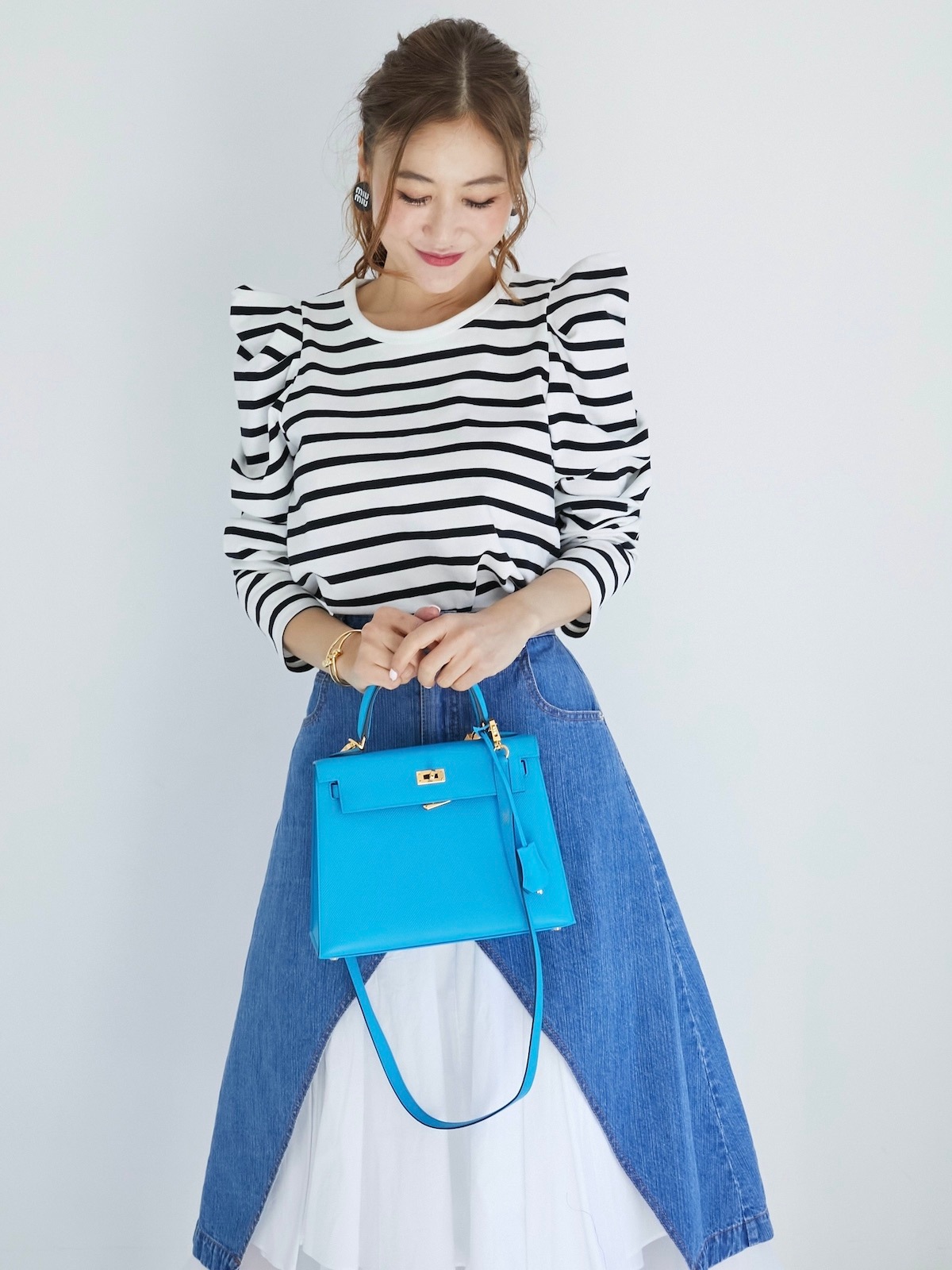 パワーショルダーボーダーカットソー | ALL ITEM | OBLI