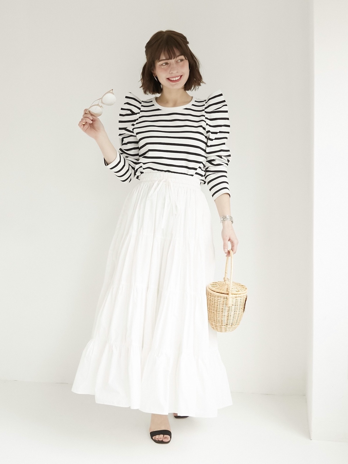OBLI オブリ パワーショルダー ボーダーカットソー パワーショルダーボーダーカットソー | ALL ITEM | OBLI