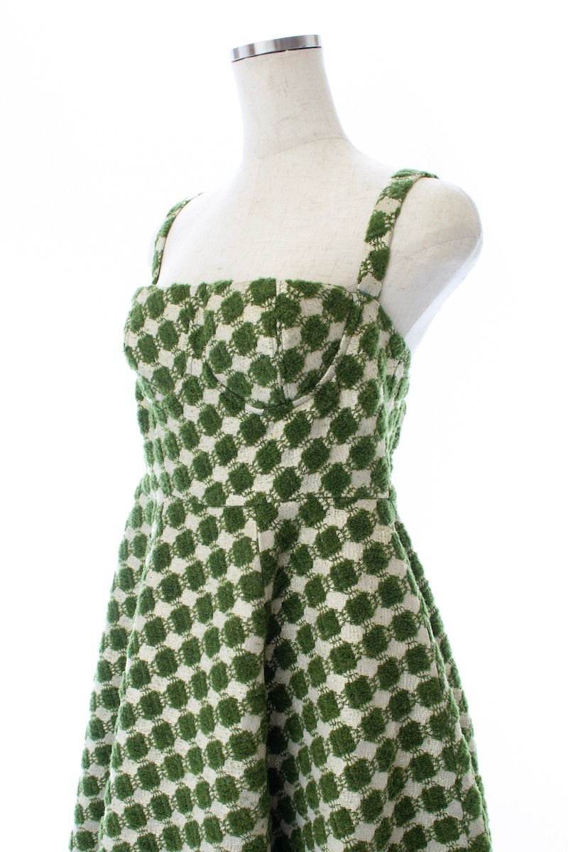 グリーンジャガードワンピース