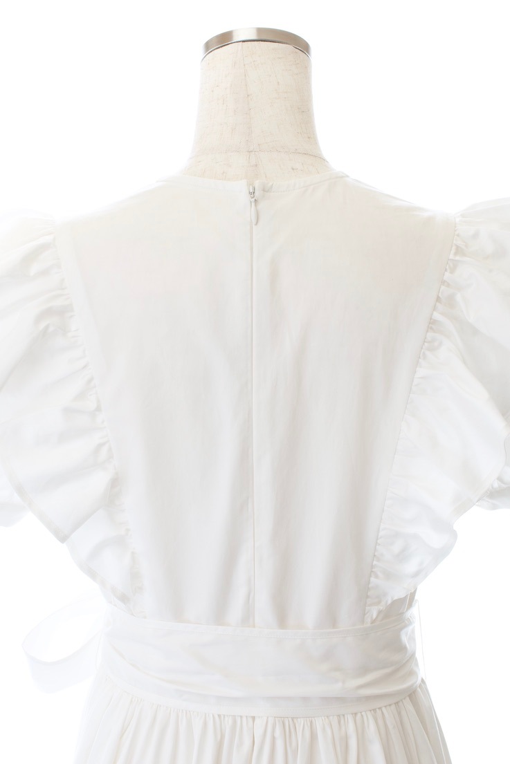 Vネックフリルコットンワンピース | DRESS | OBLI