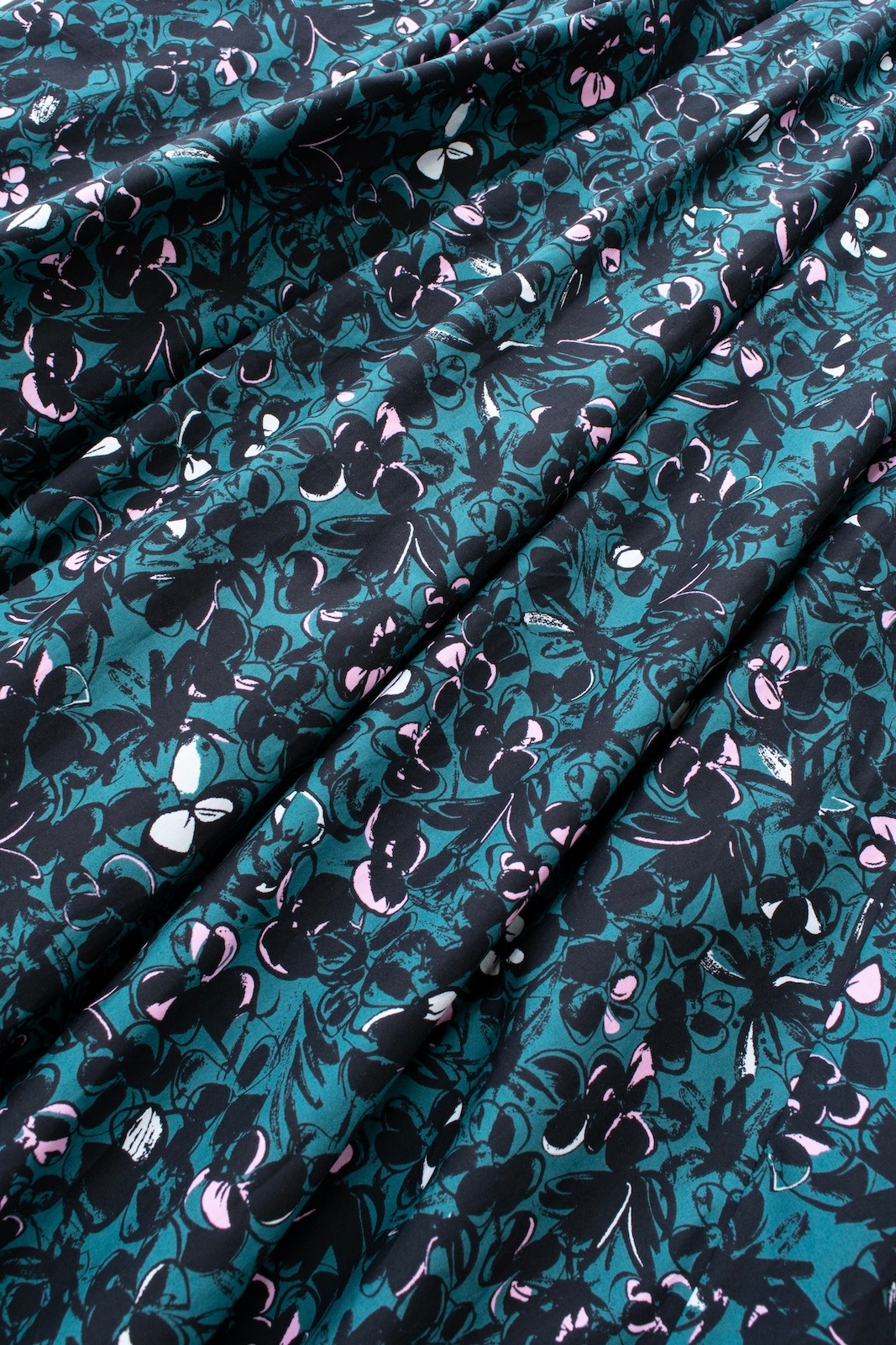 グリーンコットンフラワースカート | BOTTOMS | OBLI 