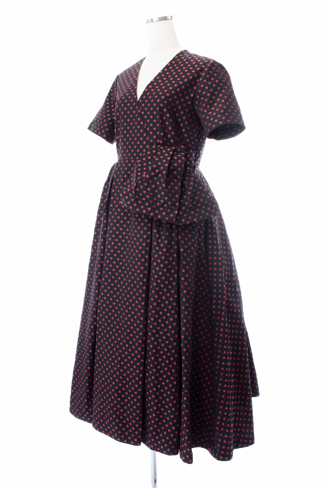 (美品) OBLI 、ドットグログランワンピース、1サイズ obliM】別注ドットグログランワンピース size1