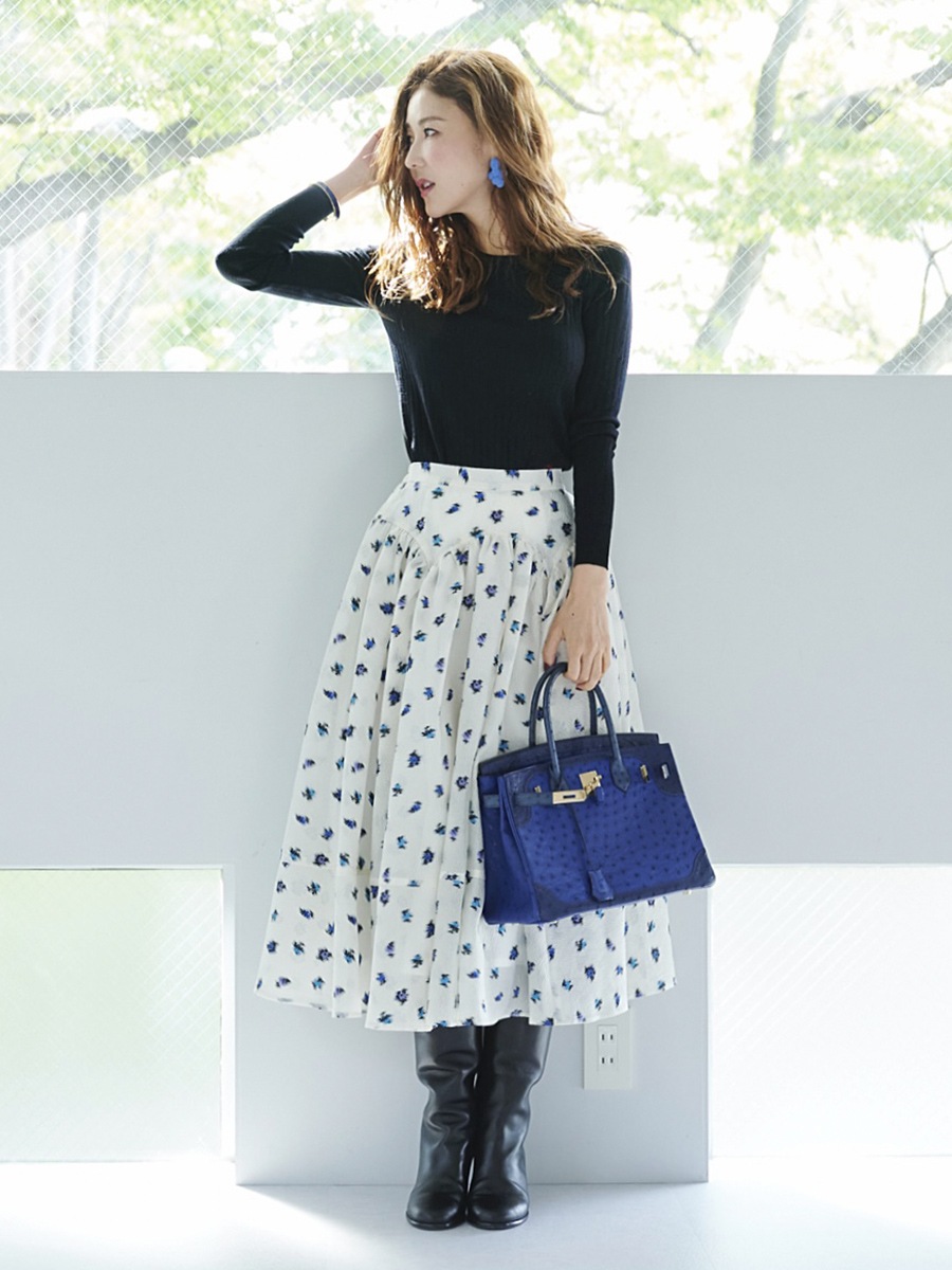 スカラップジャガードスカート【残り2点】 | BOTTOMS | OBLI