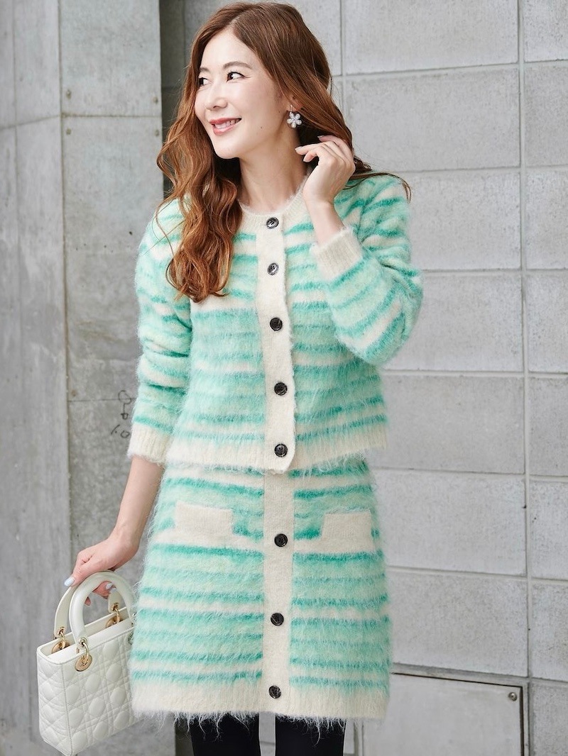 ボーダーニットスカート