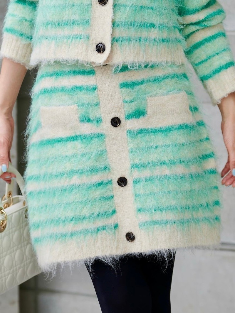 ボーダーニットスカート