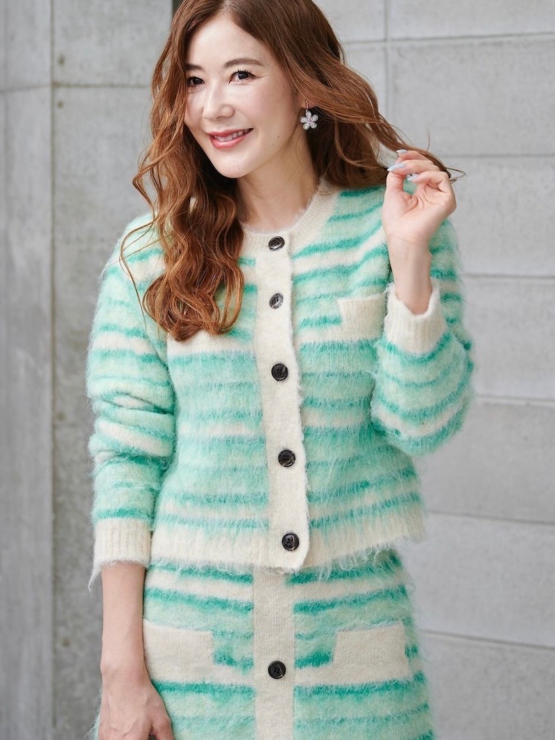 ボーダーニットスカート