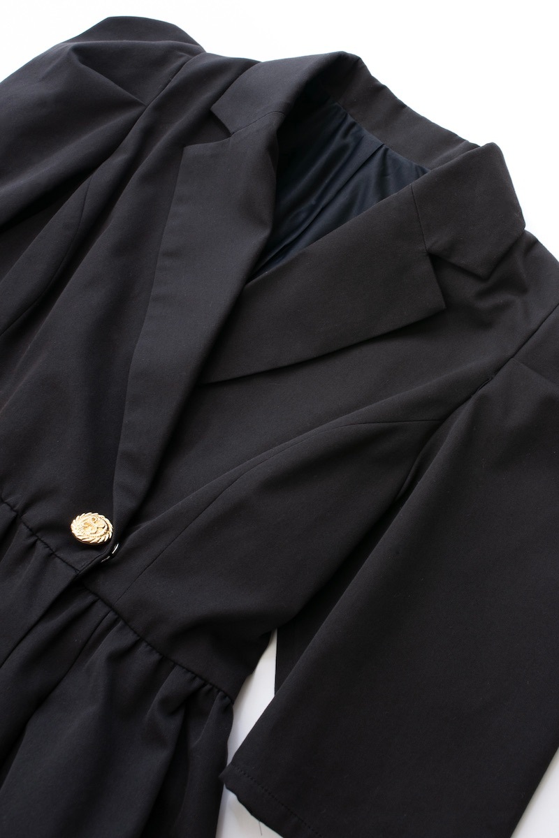 ジャケットパワーショルダーワンピース/ミニ