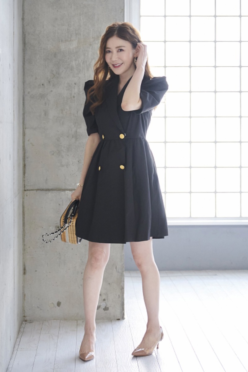 ジャケットパワーショルダーワンピース/ミニ | DRESS | OBLI