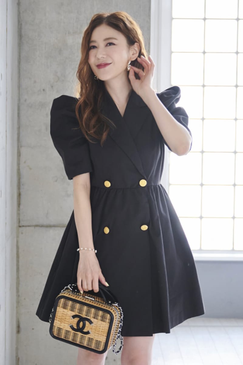 新品OBLI ジャケットパワーショルダーワンピース/ミニA75 ジャケットパワーショルダーワンピース/ミニ | DRESS | OBLI