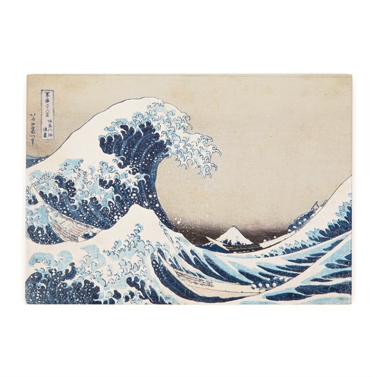 ウッドポストカード：葛飾北斎《冨嶽三十六景 神奈川沖浪裏》