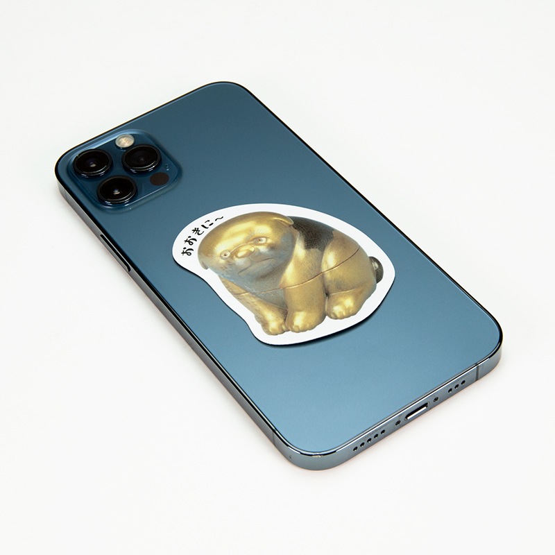 おしゃべりステッカー:蒔絵子犬形香合