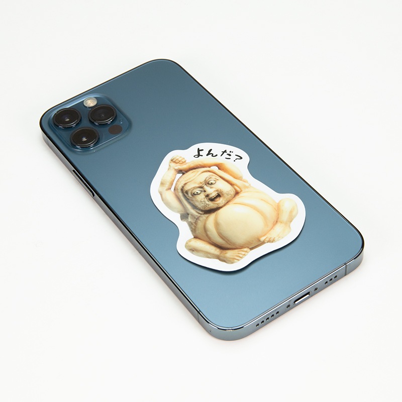 おしゃべりステッカー：達磨牙彫根付