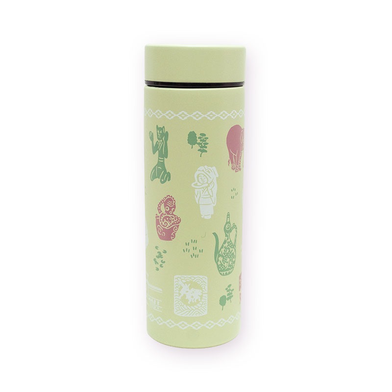 ポケットサーモボトル（グリーン）：大阪市立美術館×にじゆら　コラボ商品第2弾