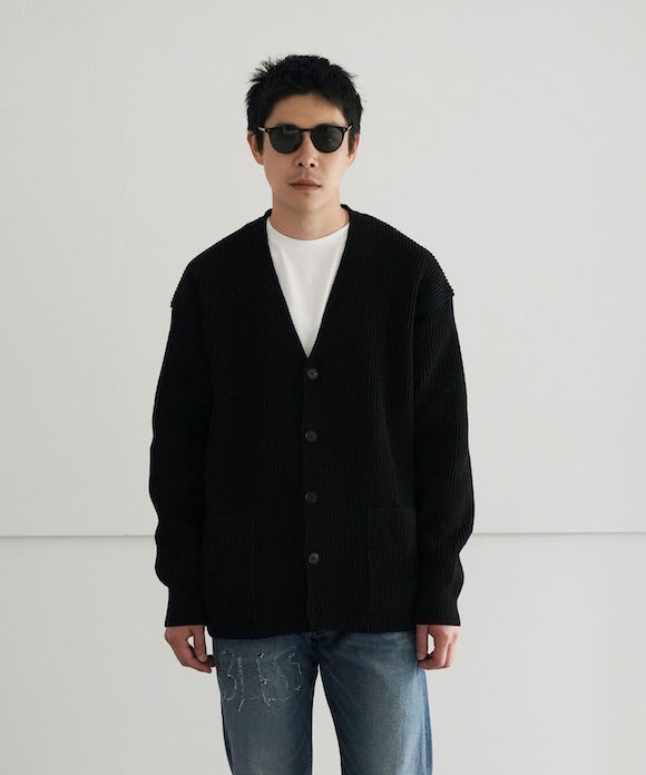SOLD OUT】AURALEE SUPER FINE WOOL RIB KNIT BIG CARDIGAN SOLD OUT】AURALEE SUPER FINE WOOL RIB KNIT BIG CARDIGAN