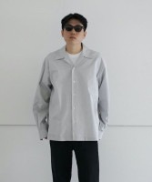 SOLD OUTTTT MSW OPEN COLLAR SHIRT "GREY CHECK"