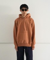 AURALEE SUPER MILLED SWEAT P/O PARKA "LIGHT BROWN"